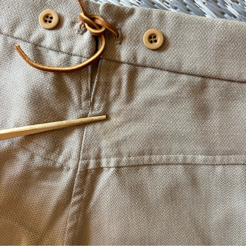 Antique Style Boys Herringbone Wool Trousers Suspender Button Pants Lot Size 7/8 - Picture 9 of 16